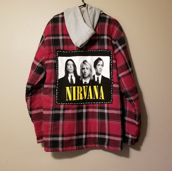 Other - 🎉New🎊NIRVANA JACKET▪Hooded Flannel☆Coachella